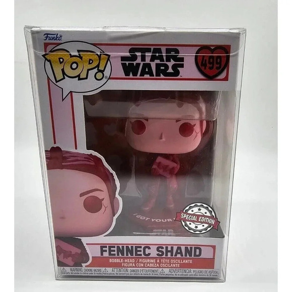 STAR WARS -FUNKO POP! FENNEC SHAND VALENTINES DAY LE+ PROTECTOR - Picture 1 of 9